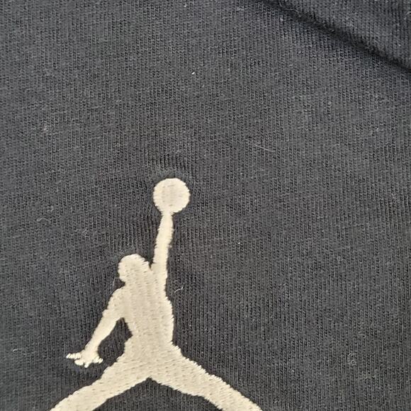 NIKE Jordan Hoodie XL 24x29 Black Jumpman Embroidered-Logo - Picture 15 of 16